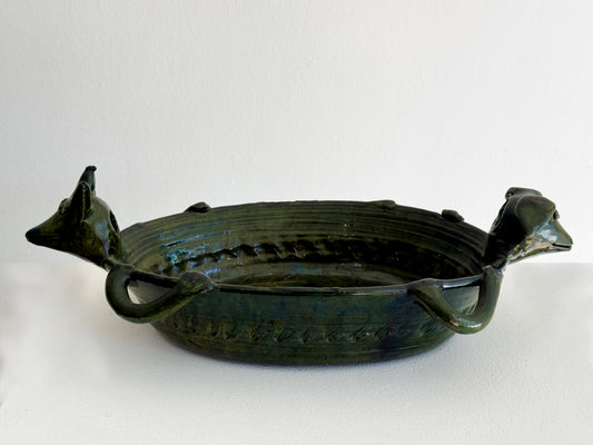 Zoomorphic handmade pottery, (circa 1940-50), from Mexico.