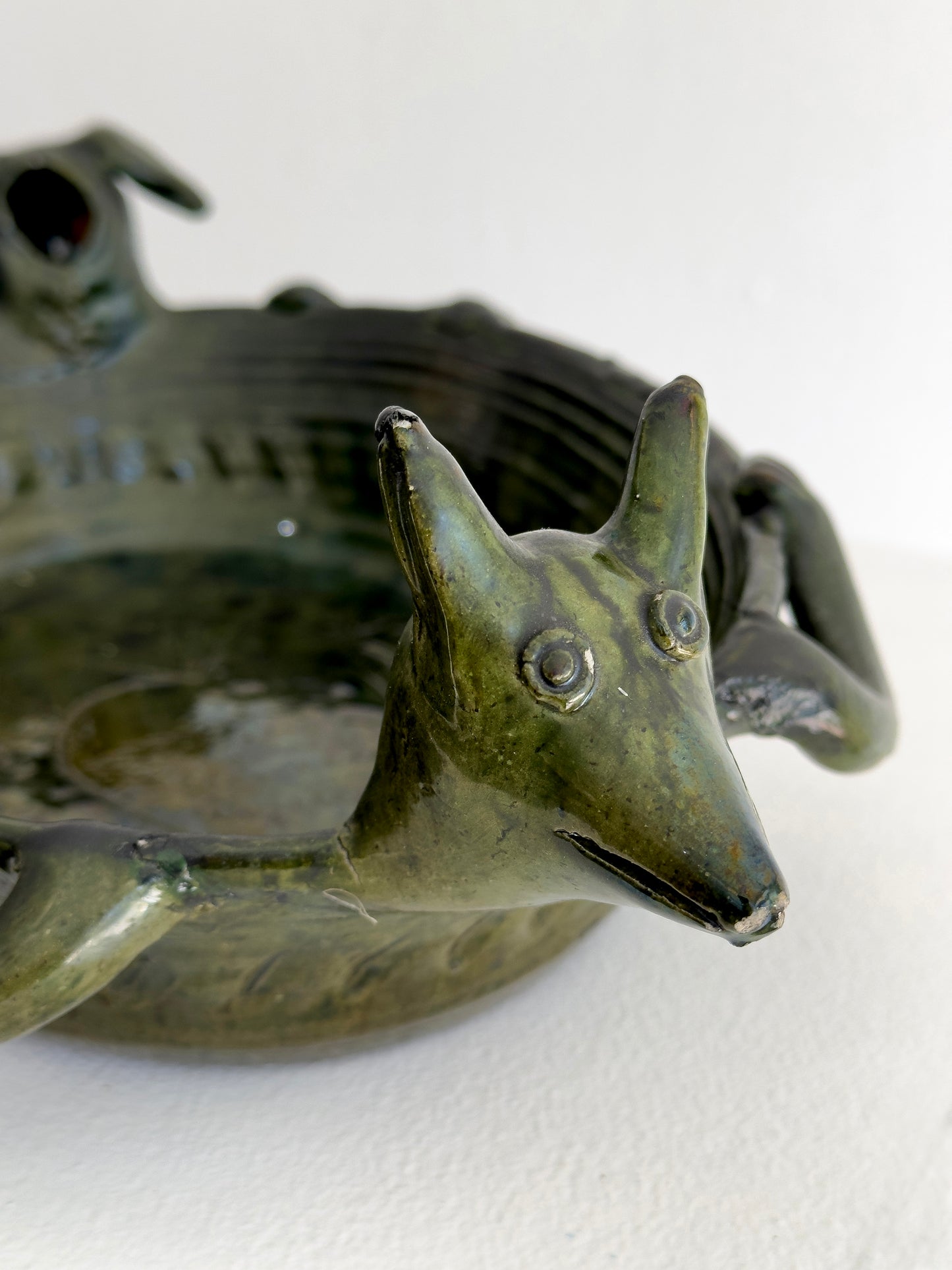 Zoomorphic handmade pottery, (circa 1940-50), from Mexico.