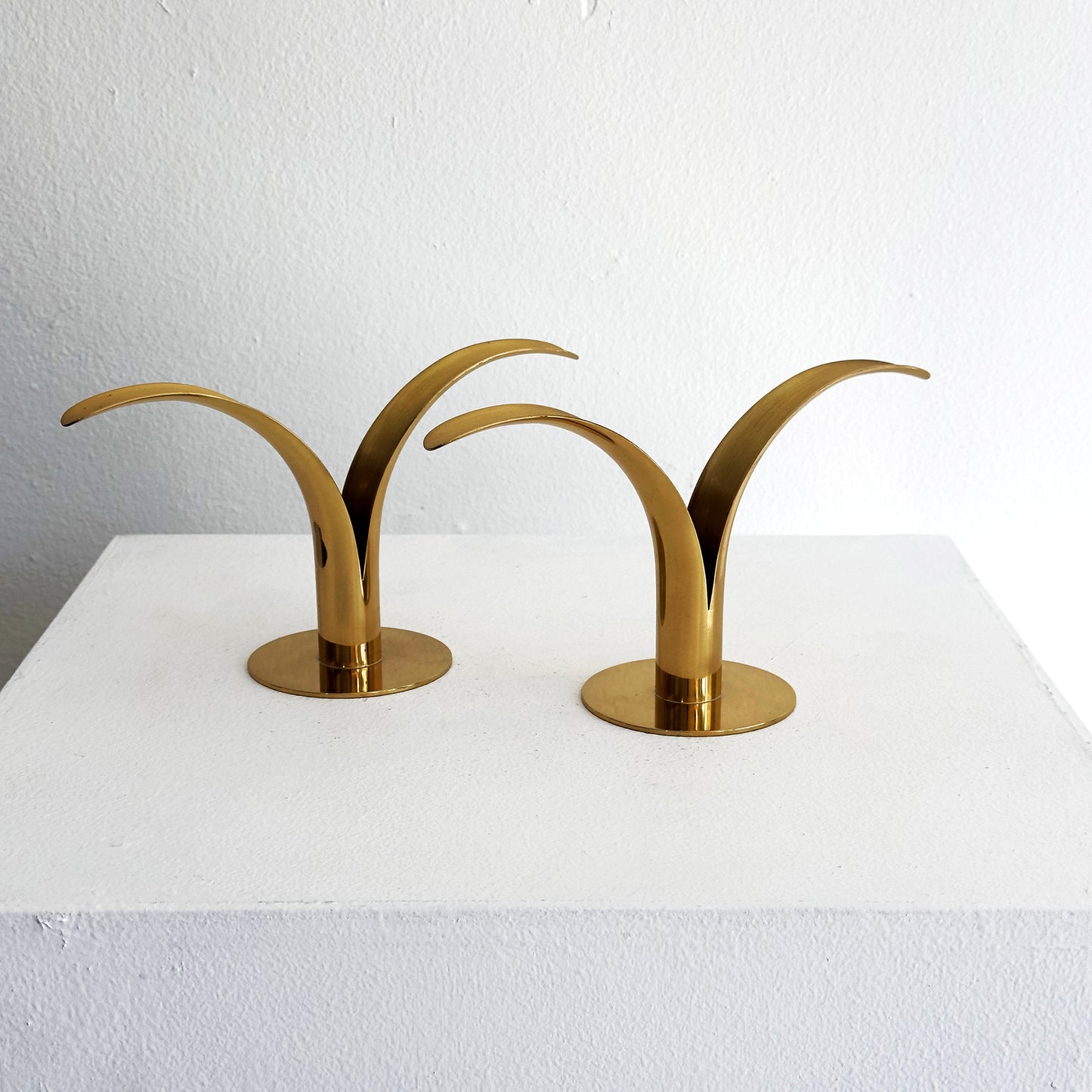 Pair of Sweden Lily candleholders.