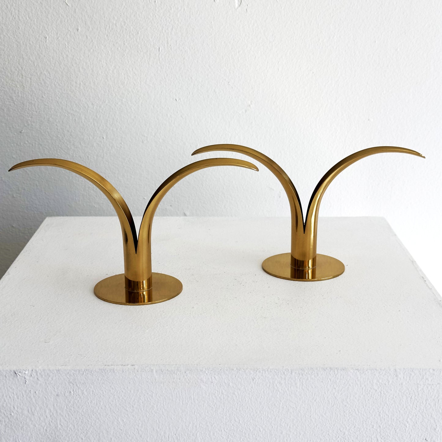 Pair of Sweden Lily candleholders.